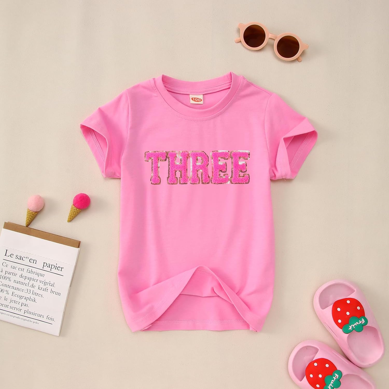 Toddler Baby Girls Birthday Shirt 2nd 3rd 4th Birthday Tshirt Two Three Four Bday Party Outfits Embroidery Tee Tops - Image 3