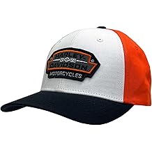 男士舱壁可调节后扣彩色棒球帽橙色