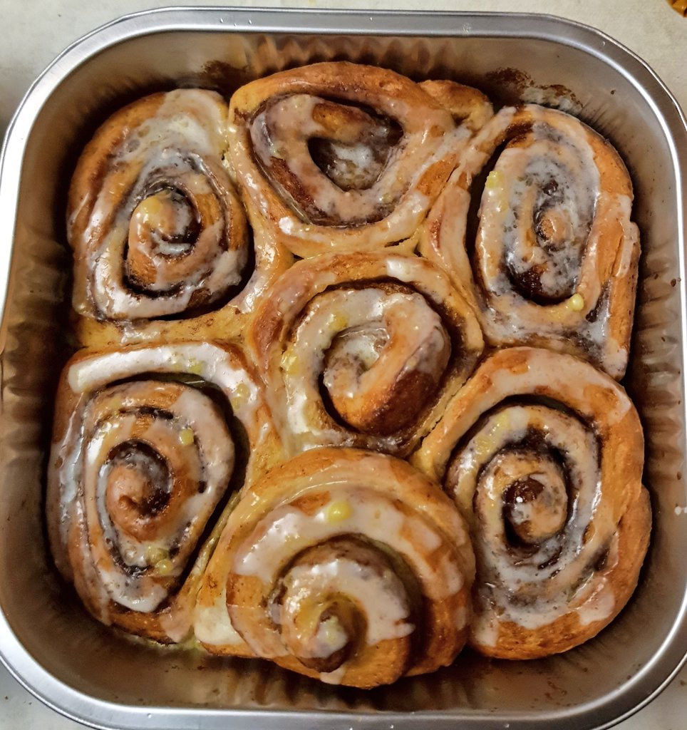Bakedin Iced Cinnamon Bun Kit 615g All the dry ingredients Baking tins Recipe by Michel