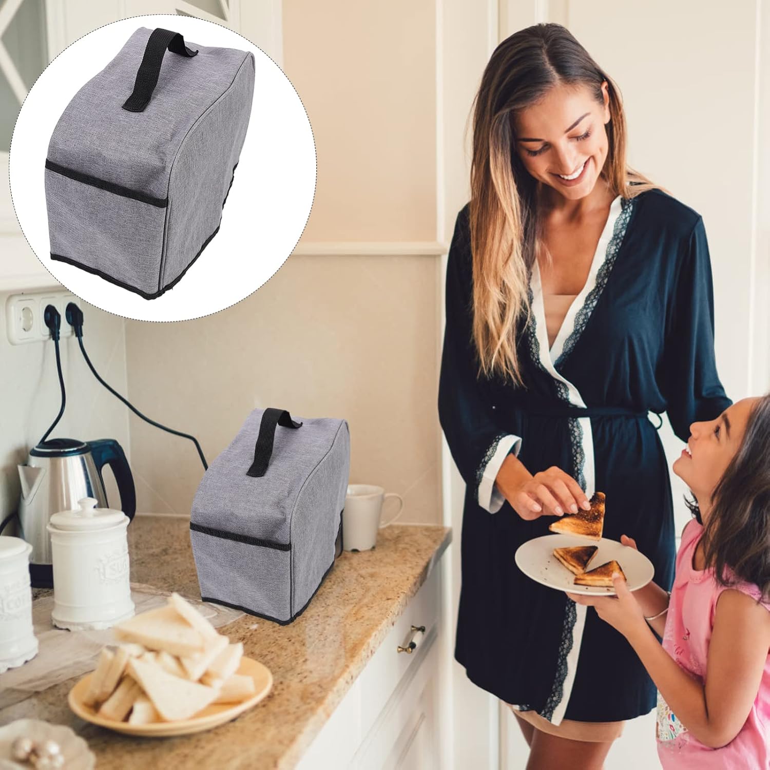 Thick Polyester Bread Machine Cover Toast Maker Dust Cover Reusable Toaster Protector