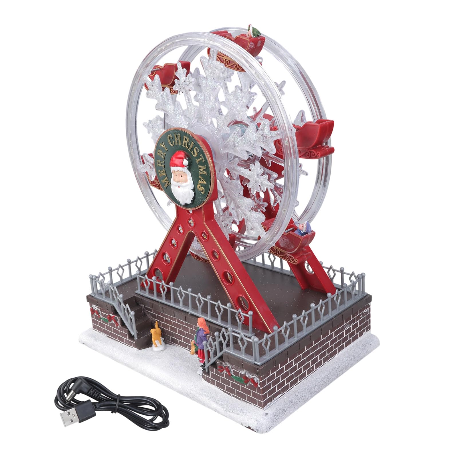 Rotante LED Musical Skywheel USB o alimentazione a batteria per festival decorazione creazione ornamento regalo USB/batteria rotante Holiday Music Box