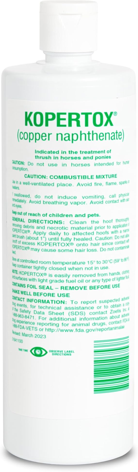 Kopertox Water-Resistant Thrush Treatment for Horses & Foals, 16 oz