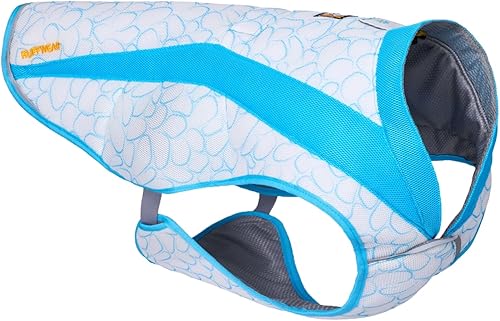 Ruffwear, Swamp Cooler - Chaleco para perro, enfriamiento evaporativo para climas cálidos, compatible con la mayoría de arneses, azul biolumina,