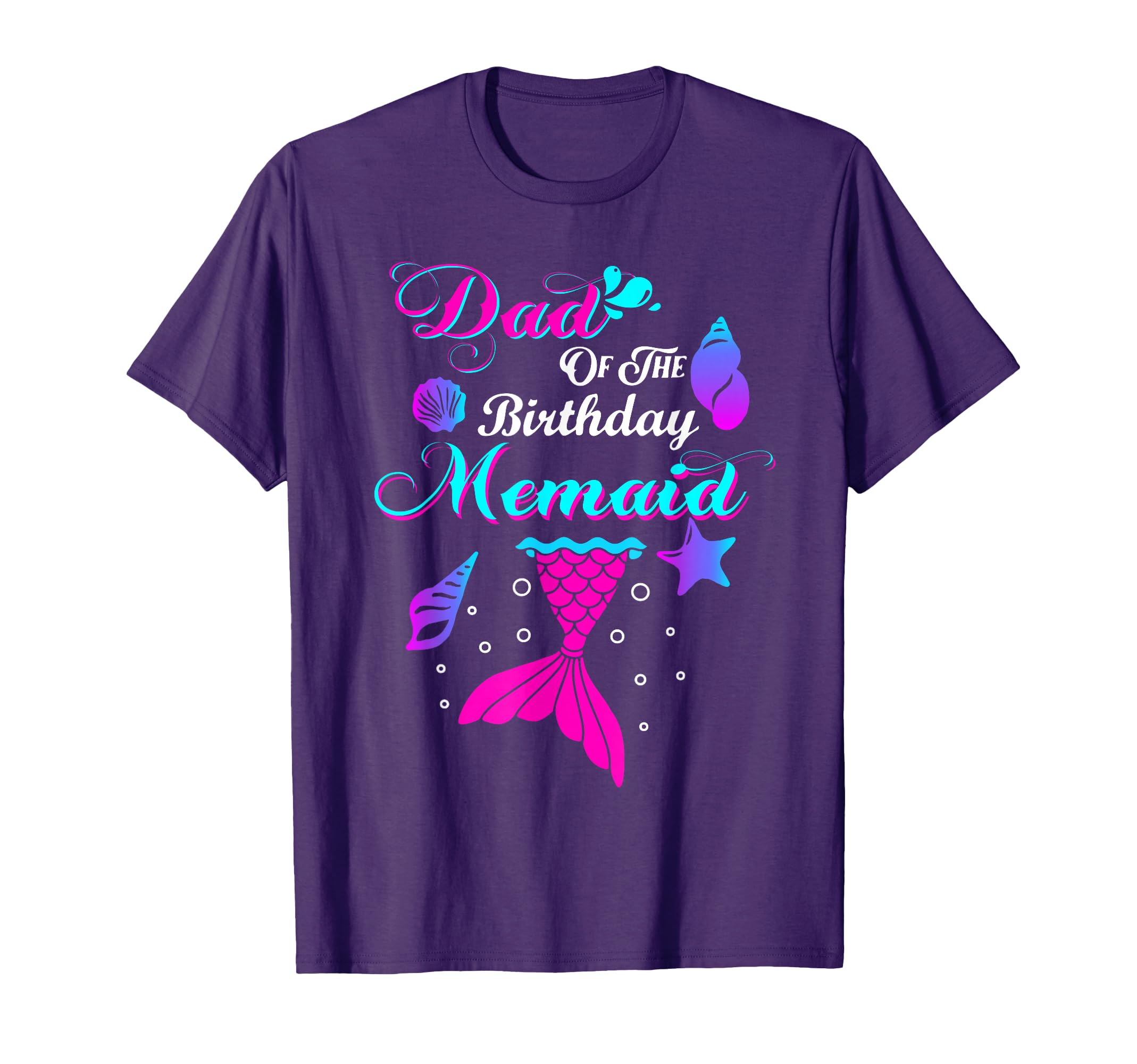 Mom And Dad Of The Birthday Mermaid Matching Family Tshirt T-Shirt