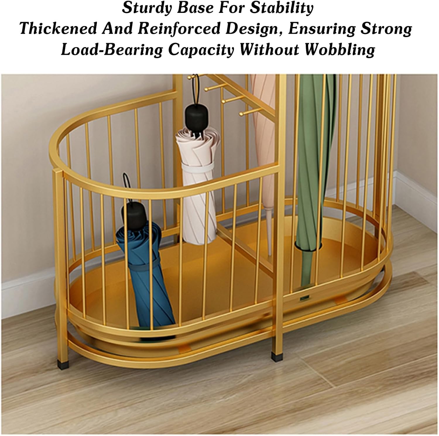 Floor Umbrella Stand with Removable Drip Tray, for Hallway Office Entryway, Heavy Duty