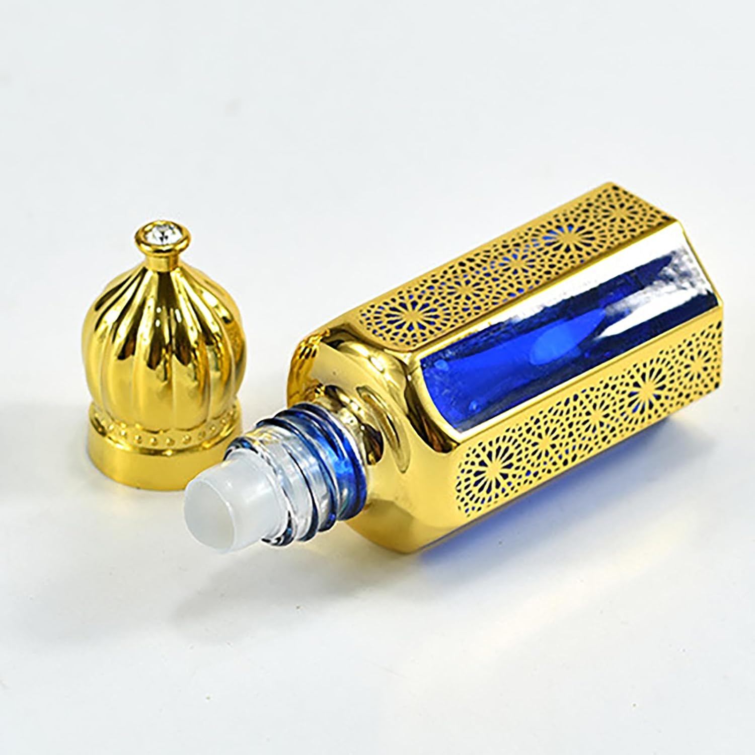 4 Pack Roller Balls For Essential Oils, 12ml Glass Roll On Bottles With Caps For Travel, Perfume And Lip Gloss
