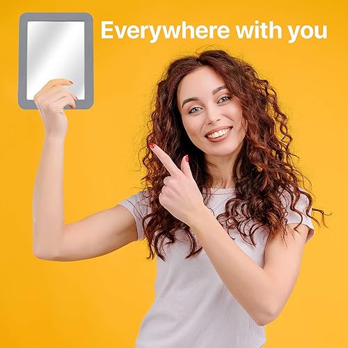 Miniatura 4 de Vermo Espejo magnético  1 espejo de casillero  5 x 7 pulgadas  para armario escolar, baño, refrigerador doméstico, accesorio de casillero, caja de