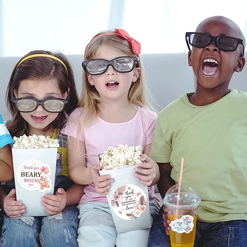 Miniatura 6 de Calcomanías de agradecimiento con diseño de mariposa floral rosa de 2.4 pulgadas, 80 unidades