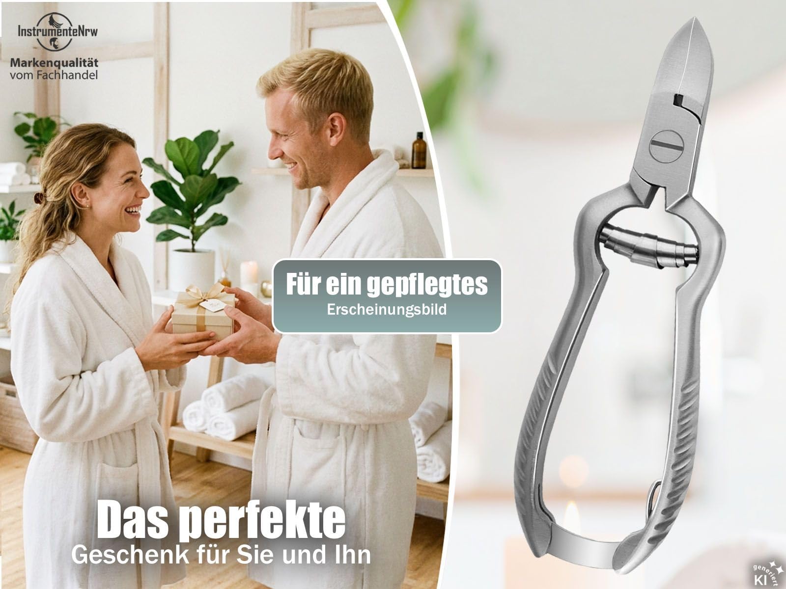 Nagelzange Solingen für starke Fußnägel Made in Germany 14 cm | Solinger Profi Maniküre Pediküre Zange aus hochwertigem Edelstahl zur präzisen Nagelpflege von Finger- und Zehennägel