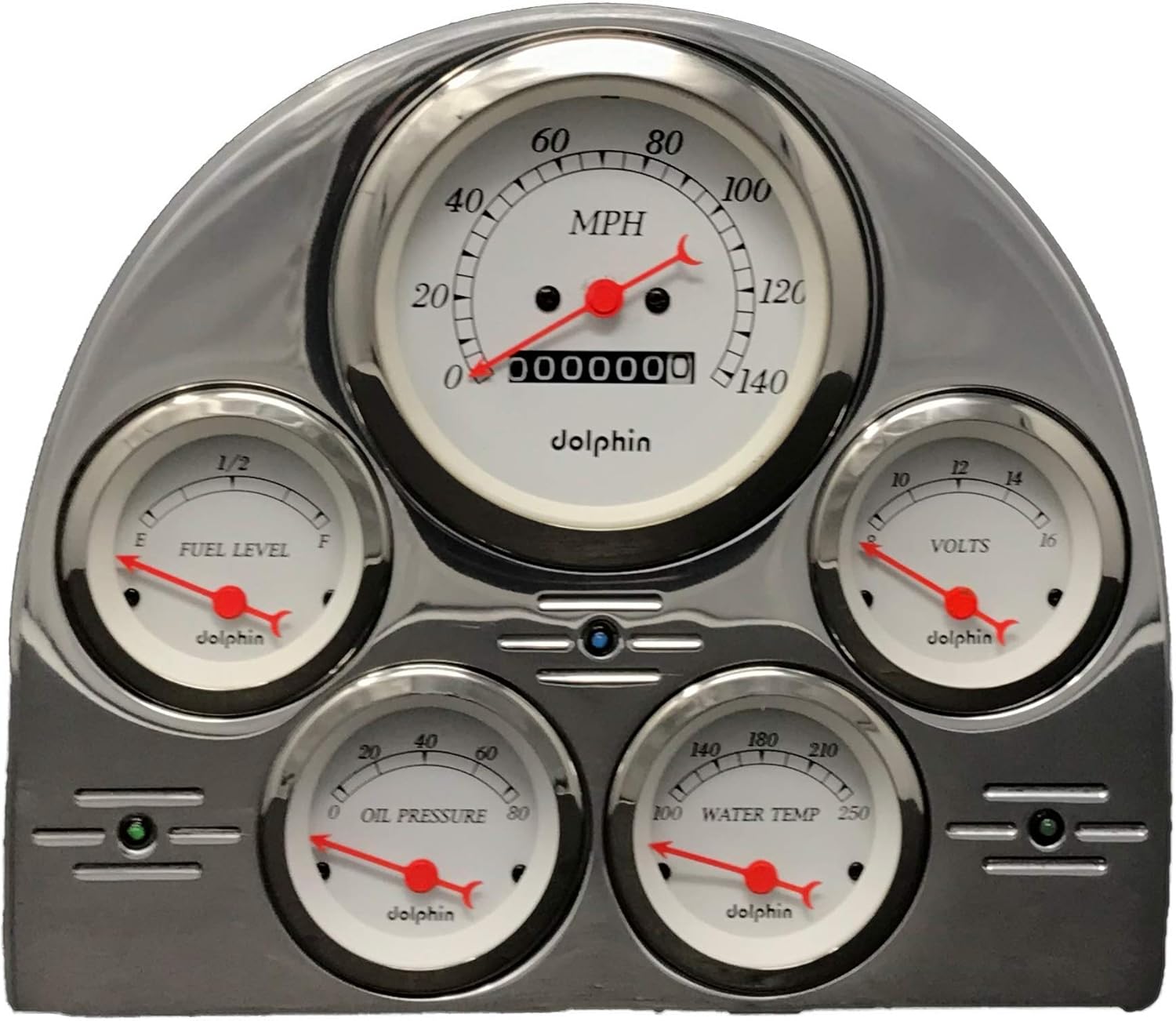 Compatible with 1953 Ford Car 5 Gauge Dash Cluster Panel Set Mechanical White