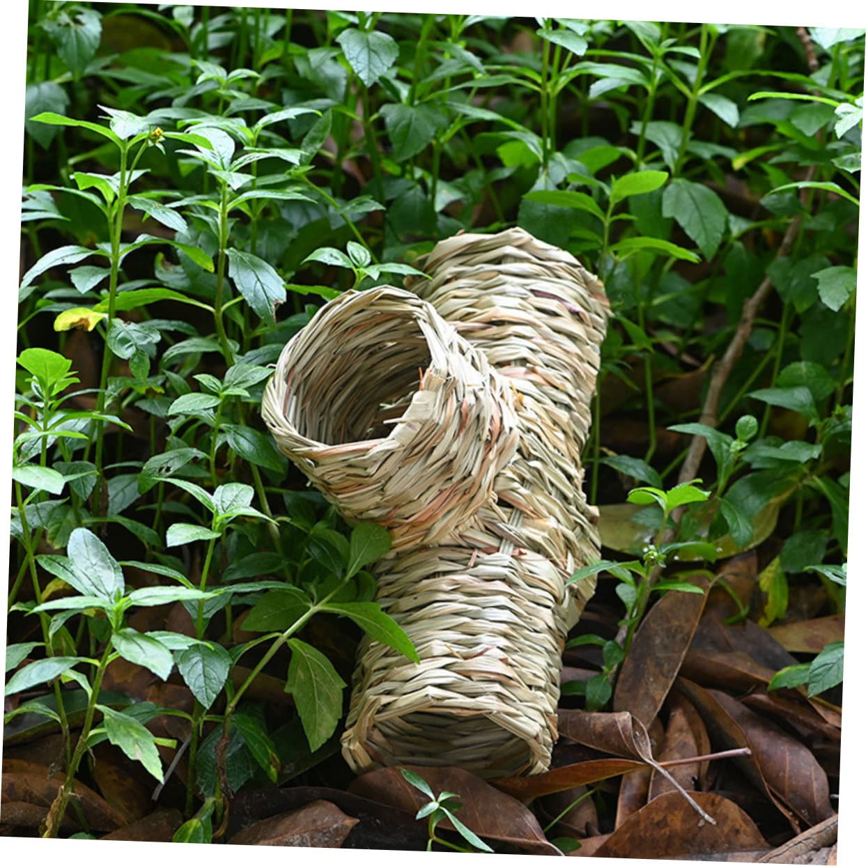 DOITOOL 2stücke Hamster Tunnel Aus Handgewebtem Gras Langlebiges Interaktives Spielzeug Für Hamster Chinchillas Und Kleintiere Zum Verstecken Und Spielen Im Käfig Natürlich Fördert