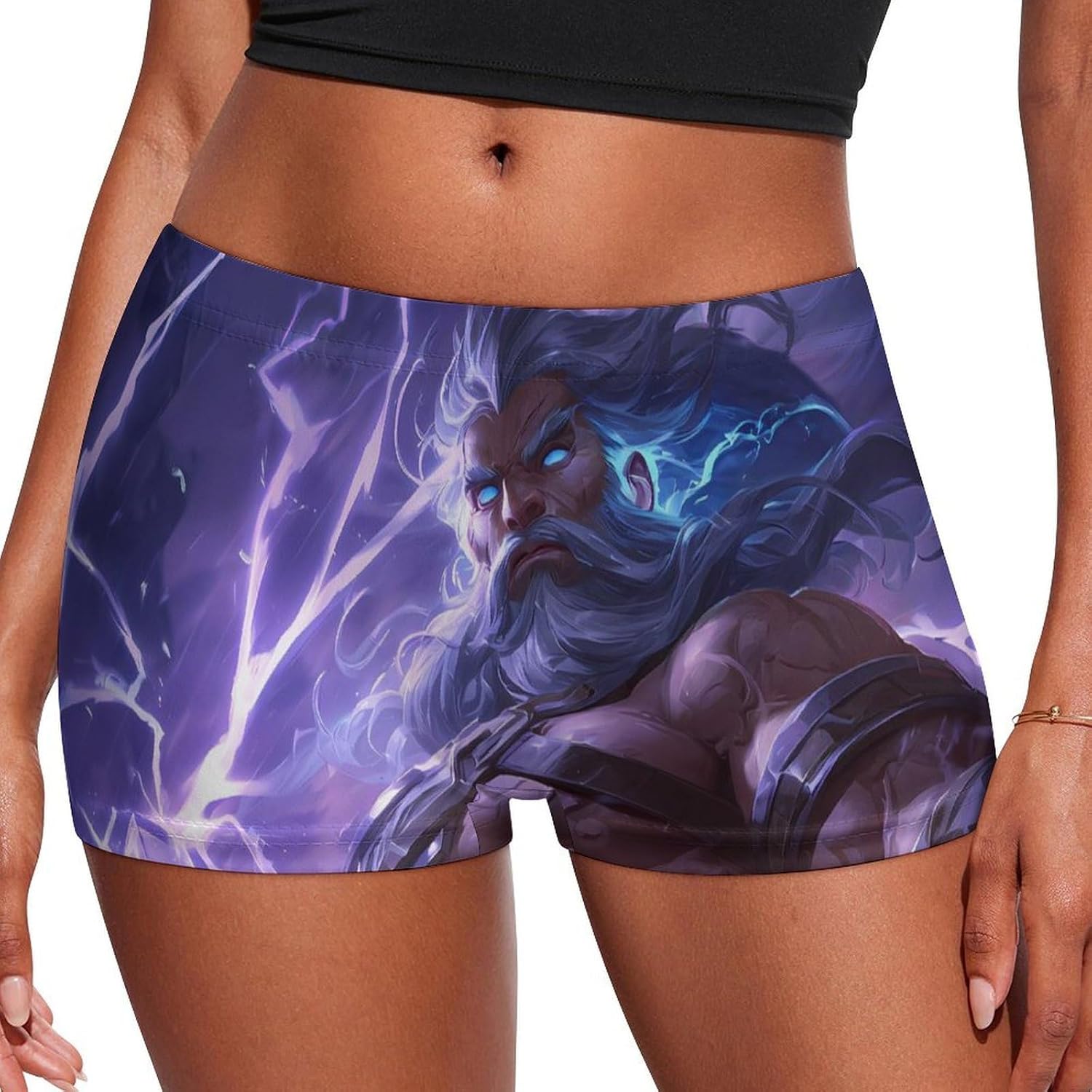 Zeus1 Greek God with Thunder Fashion Women's Boxer Briefs Breathable Underpants Trunks Stretch Underwear