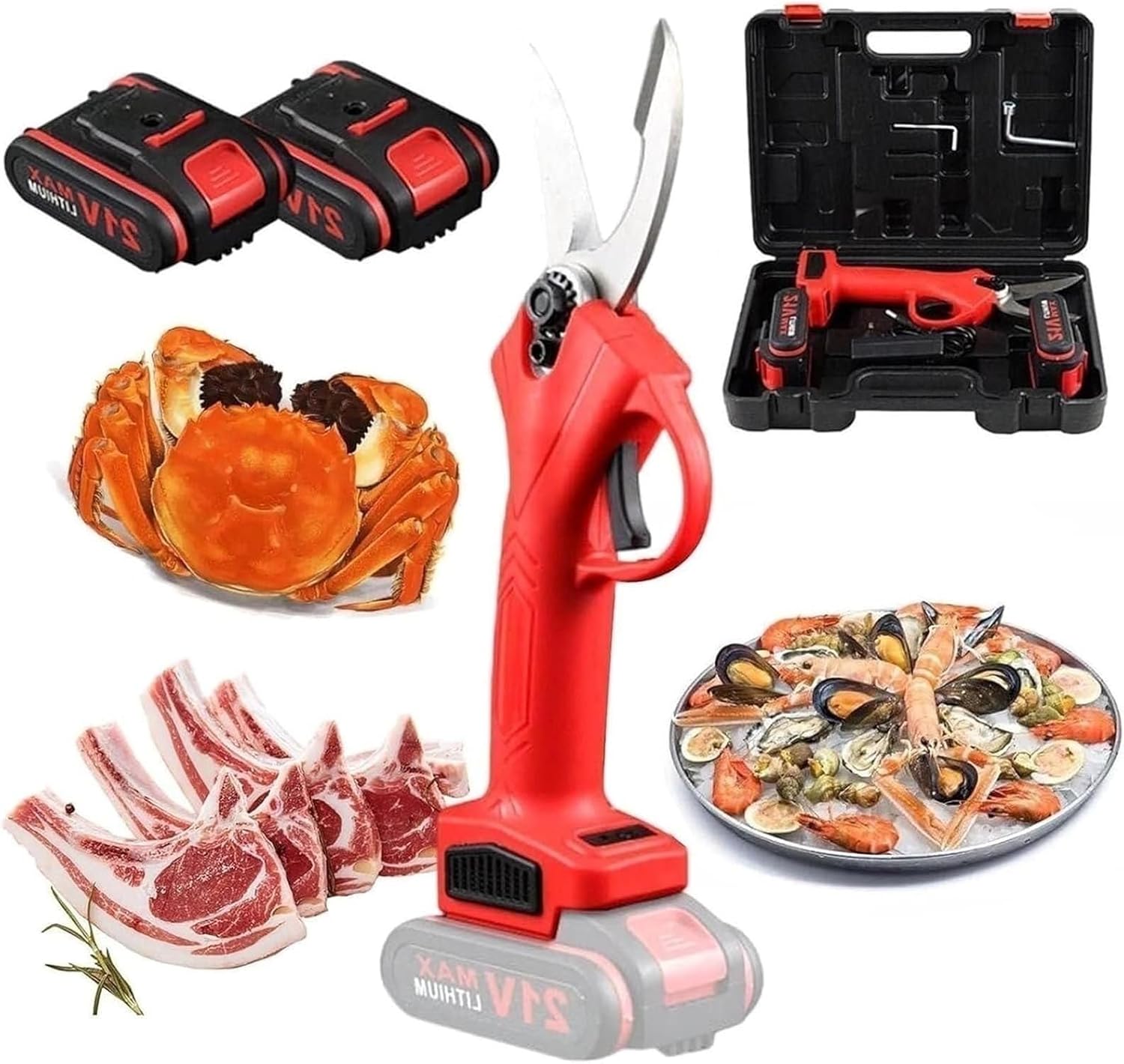 Electric Kitchen Shears Heavy Duty Cordless Poultry Scissors Rechargeable Kitchen Bone Scissors for Bone Cutting