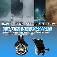 Vista 3 de Luces antiniebla LED y DRL para compatibles con Dodge Dakota 1997 1998 1999 2000/Dodge Durango 1998-2000, un par de luces antiniebla delanteras