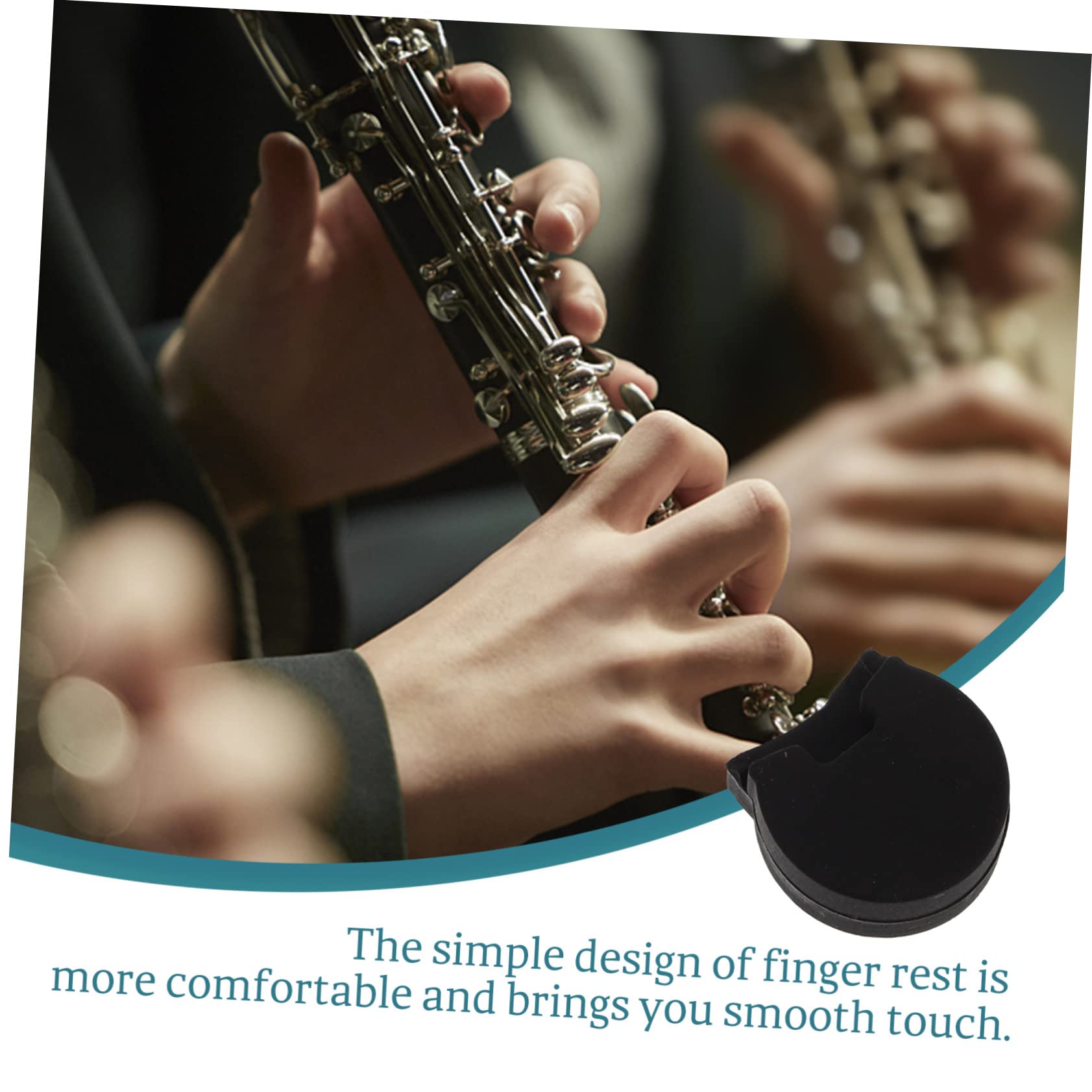 ifundom 4pièces Support De Doigts De Clarinettes Silicone Coussin De Repose-pouce Pour Instruments à Vent Accessoires Pratiques Pour Jouer Confortablement