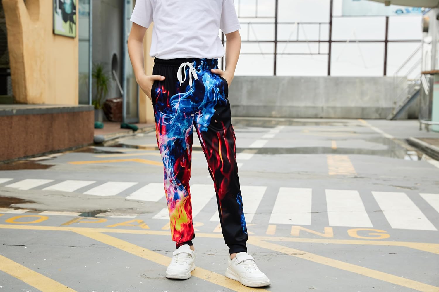 uideazone 6-13T Boys Pants Funny 3D Graphic Sweatpants Little Boys Jogger Pants for Sport Gym Casual - Image 2