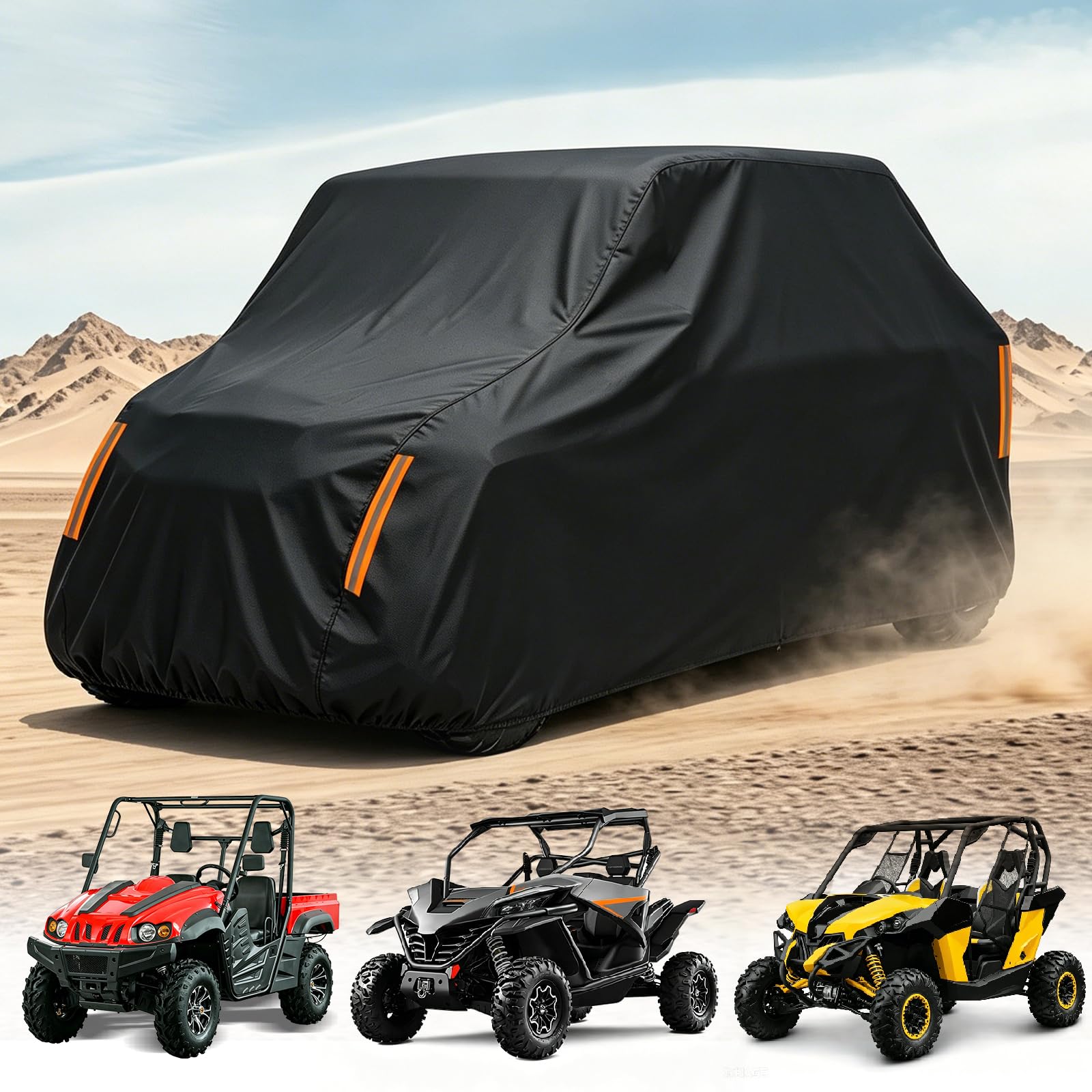 UTV Abdeckplane für Can-Am Defender HD10 Winter Edition | Wasserdichte UTV-Abdeckung,Schutz Bei jedem Wetter,mit Reflektierenden Streifen und Einer Aufbewahrungstasche