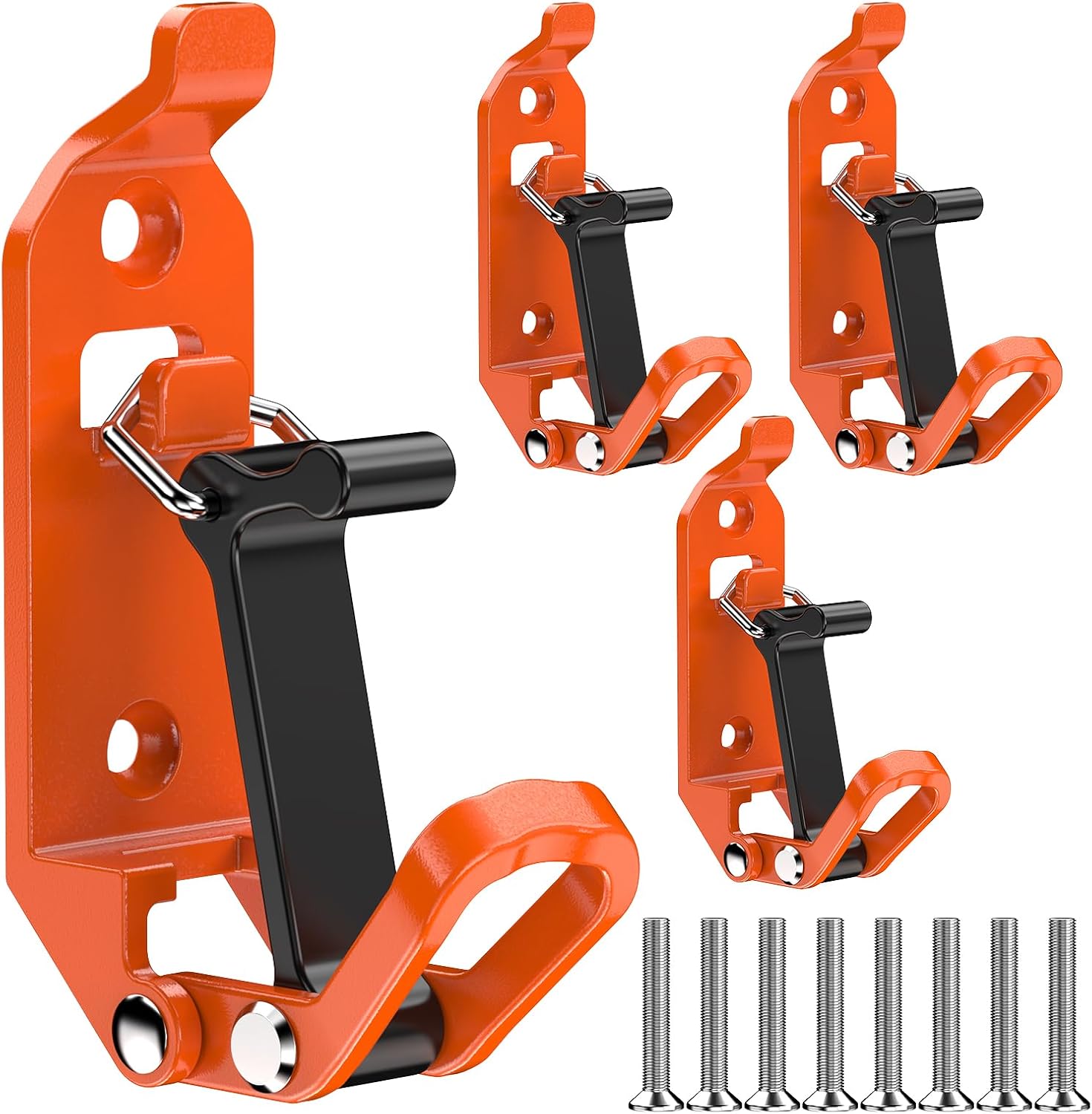 4 Pcs Shovel Mount for Roof Rack, Metal Rubber Clamps, Wall Mounting