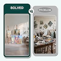 Vista 6 de Bolsa grande de almacenamiento para pósteres, bolsa de arte de 25 x 19 pulgadas con bolsillo para póster, alfombrillas de corte, álbum de recortes