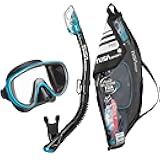 TUSA Sport Adult Serene Mask and Dry Snorkel Combo with Reusable Travel Bag