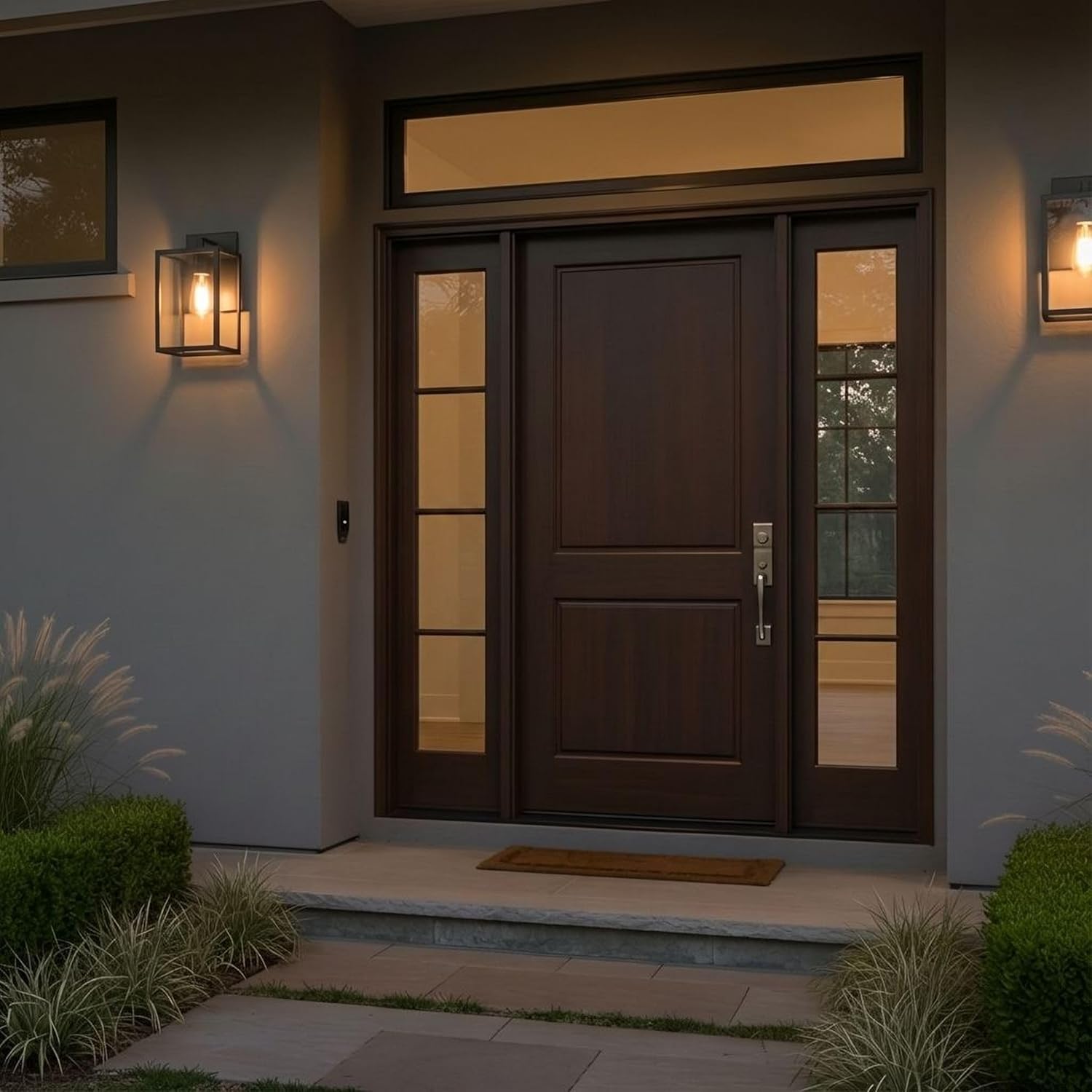 Quoizel Westover 10" Outdoor Wall Sconce, 1-Light Earth Black with Clear Beveled Glass, E26 Base, Modern Industrial Design