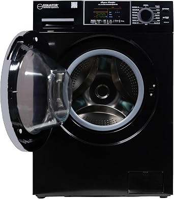 Equator 24 Original 110V Ventless Compact Combo Washer Dryer 1.6 cu.ft./15 lbs FULLY BUILT-IN 1400 rpm in Black