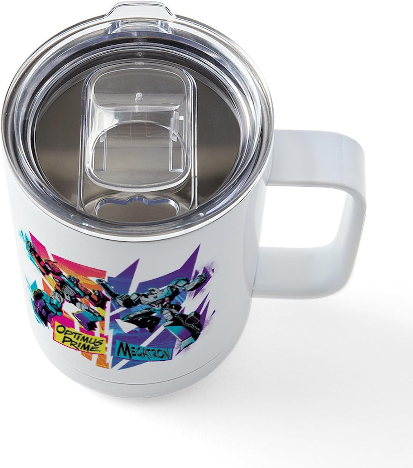 CafePress Transformers Optimus Prime Vs. Megatron 15 oz Stainless Steel Insulated Travel Mug