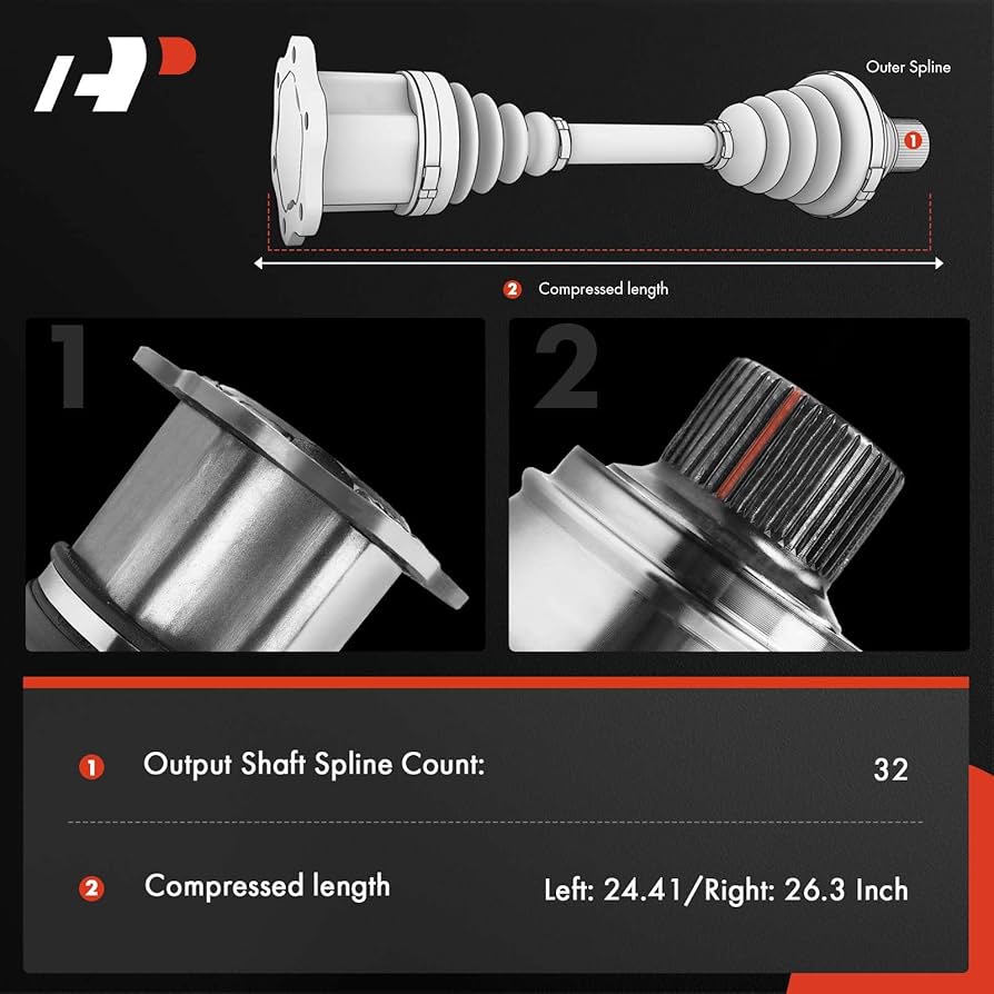Amazon.com: A-Premium Pair (2) Rear CV Axle Shaft Assembly