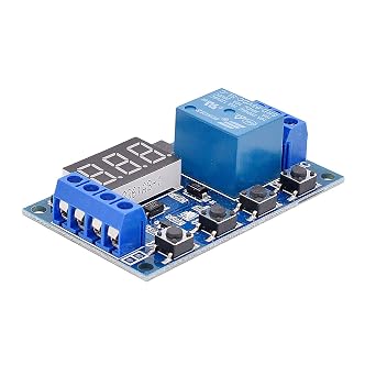 [2 Pack] DC 6-30V Timer Relay Programmable Delay Relay Module Cycle Timer with LED Display / 5V Micro USB, Smart Home Controller