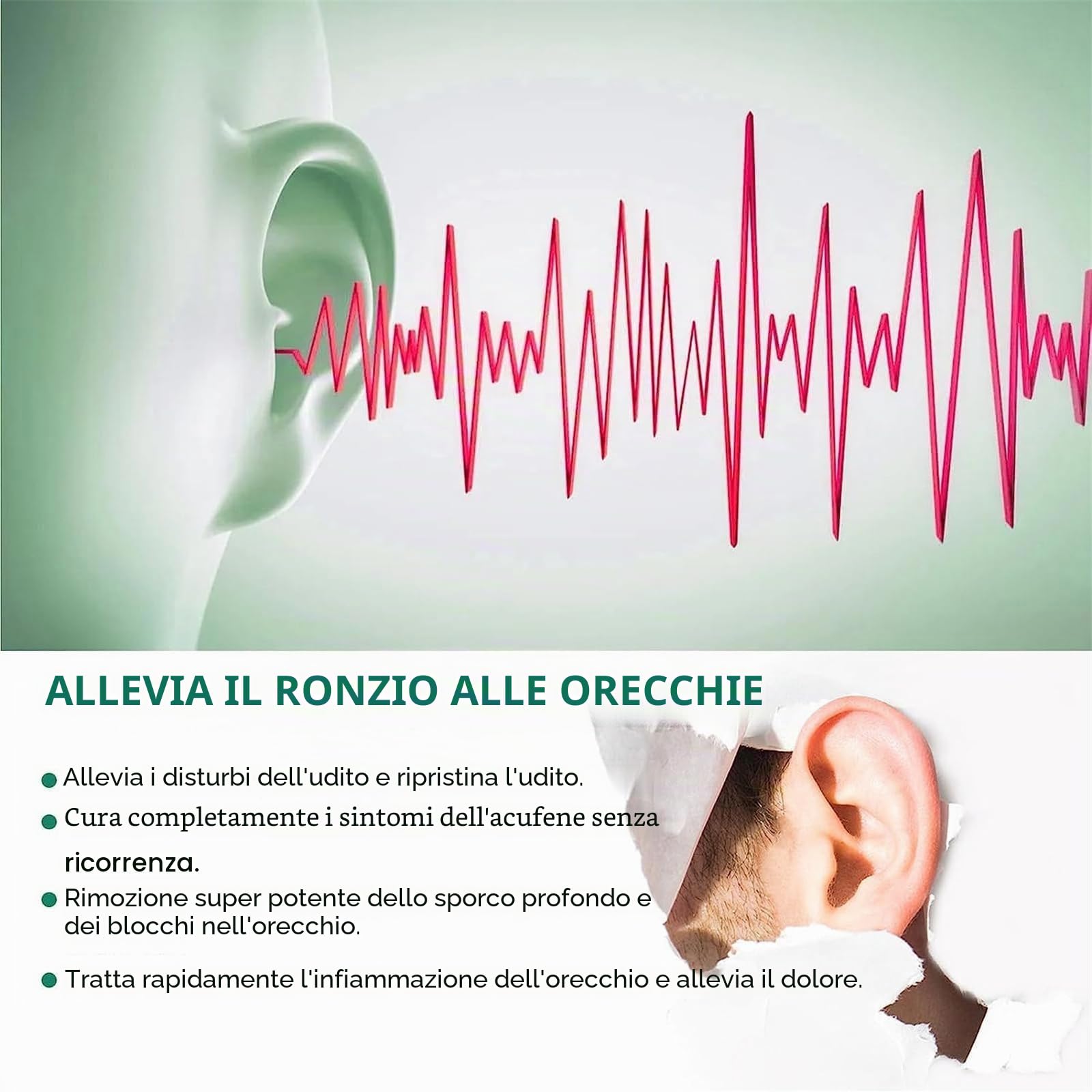 Cortexi - Gocce auricolari per acufene, cortexi, per la salute dell'orecchio, supporto dell'udito, sollievo dall'acufene, gocce per le orecchie all'olio d'oliva, olio d'oliva di grado medico per