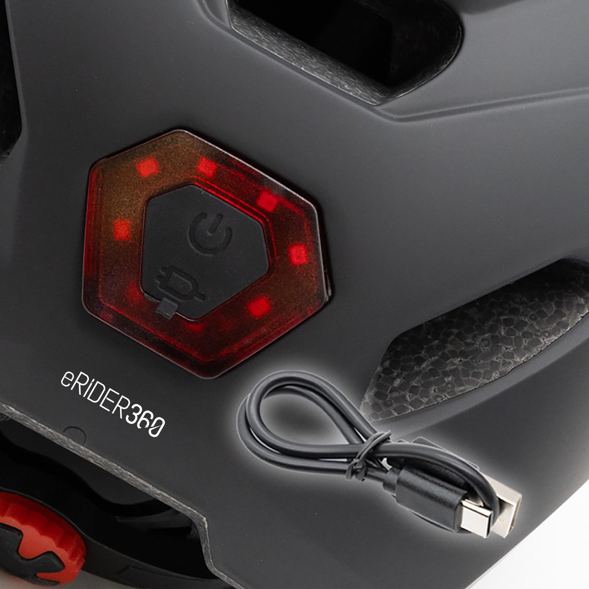 eWheel CP02 Casque avec clignotant Noir Taille unique pour trottinette électrique éclairage arrière ou avant pour améliorer la visibilité et la sécurité lors de la conduite nocturne