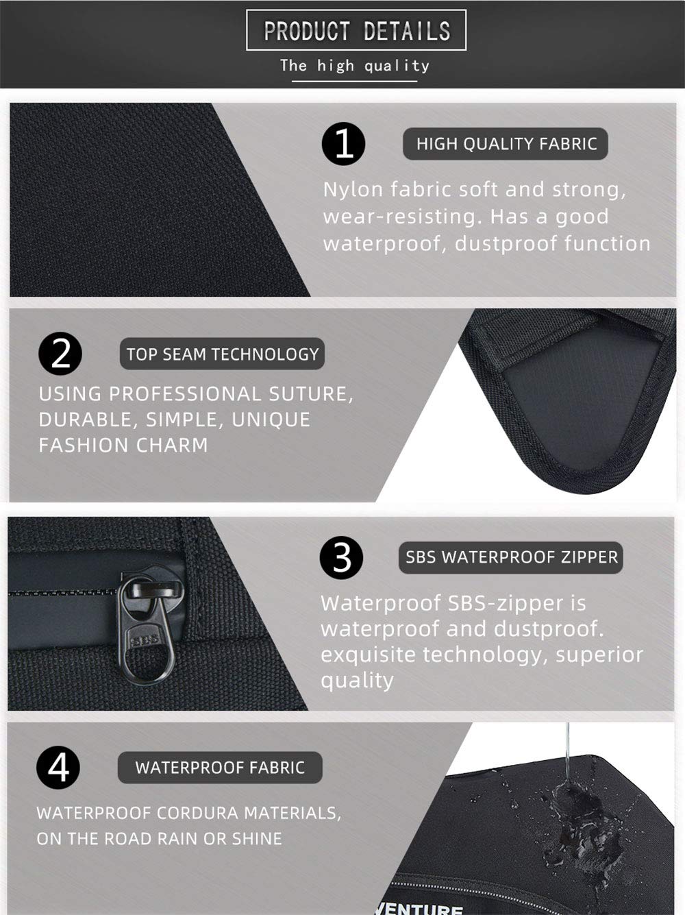 LANQIAN 2pcs WaterProof Frame Tool Bags for R1200GS LC ADVENTURE R1200R LC LC R1250GS ADVENTURE R1250R