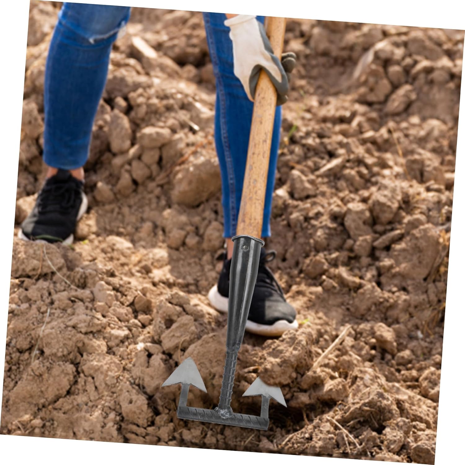 GALPADA 2pcs Triangle Hoe for Weeding and Cultivating Manual Garden Tool for Vegetable Planting Soil Loosening and Plowing Shape for Easy Use