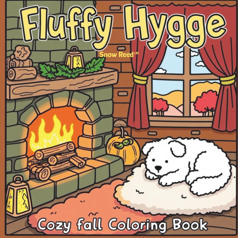 Fluffy Hygge Fall Coloring Book: Cozy Autumn Coloring Pages for Relaxation and Stress Relief