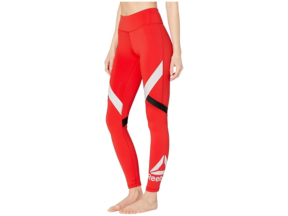 

Reebok Work Out Ready Big Delta Tights (Red) Women's Casual Pants