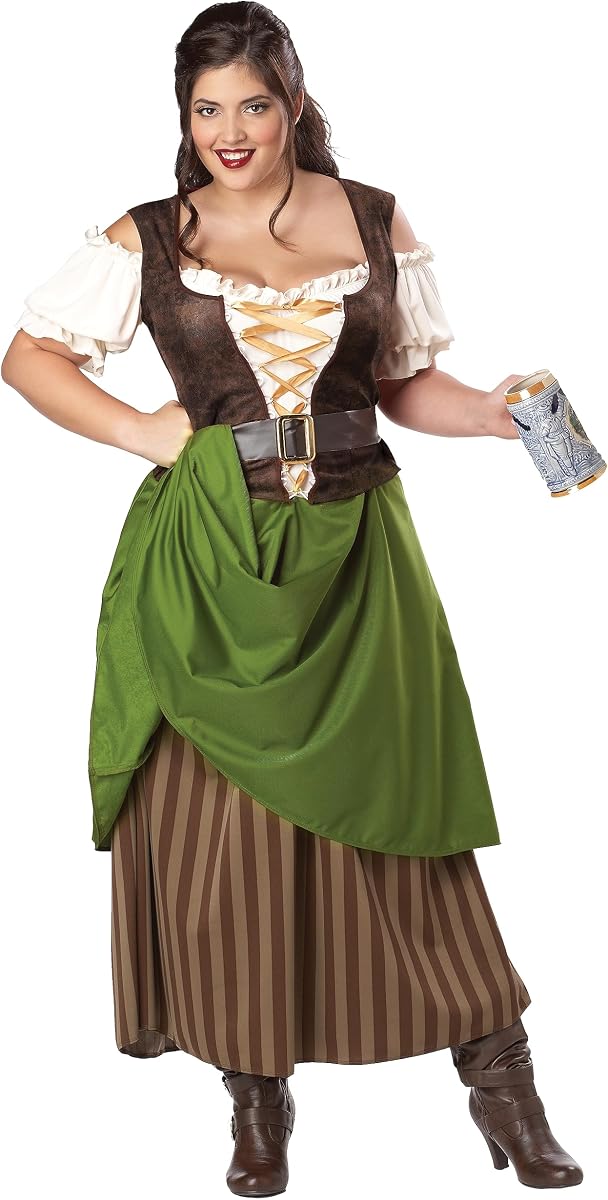 Disfraces de California Tavern Maiden Plus para mujer de talla grande