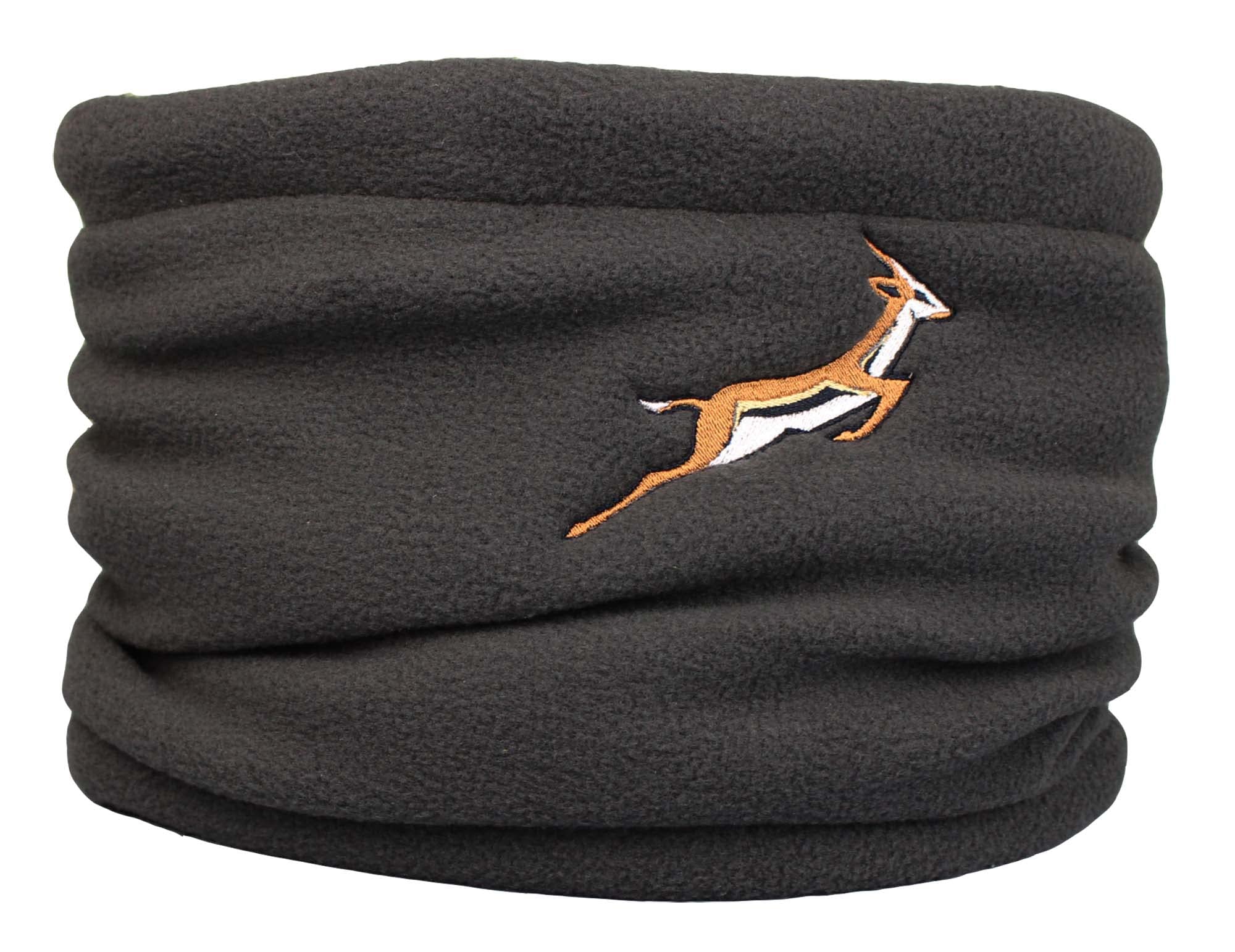 TeddyTs Embroidered South Africa Springbok Fleece Snood Scarf (Grey)