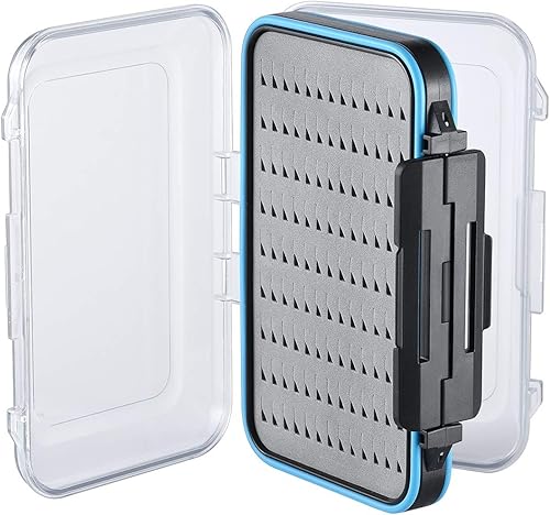Miniatura 9 de Gonex Cajas de pesca con mosca para cajas de jig de pesca con mosca de dos caras, caja de pesca con mosca impermeable y ligera, tapa transparente