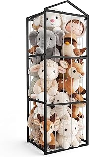 NomNest Stuffed Animal Storage Zoo, Large Metal Plushies Organizer, Heavy Duty Metal Teddy Bear Toy Holder for Kids' Bedro Price In India