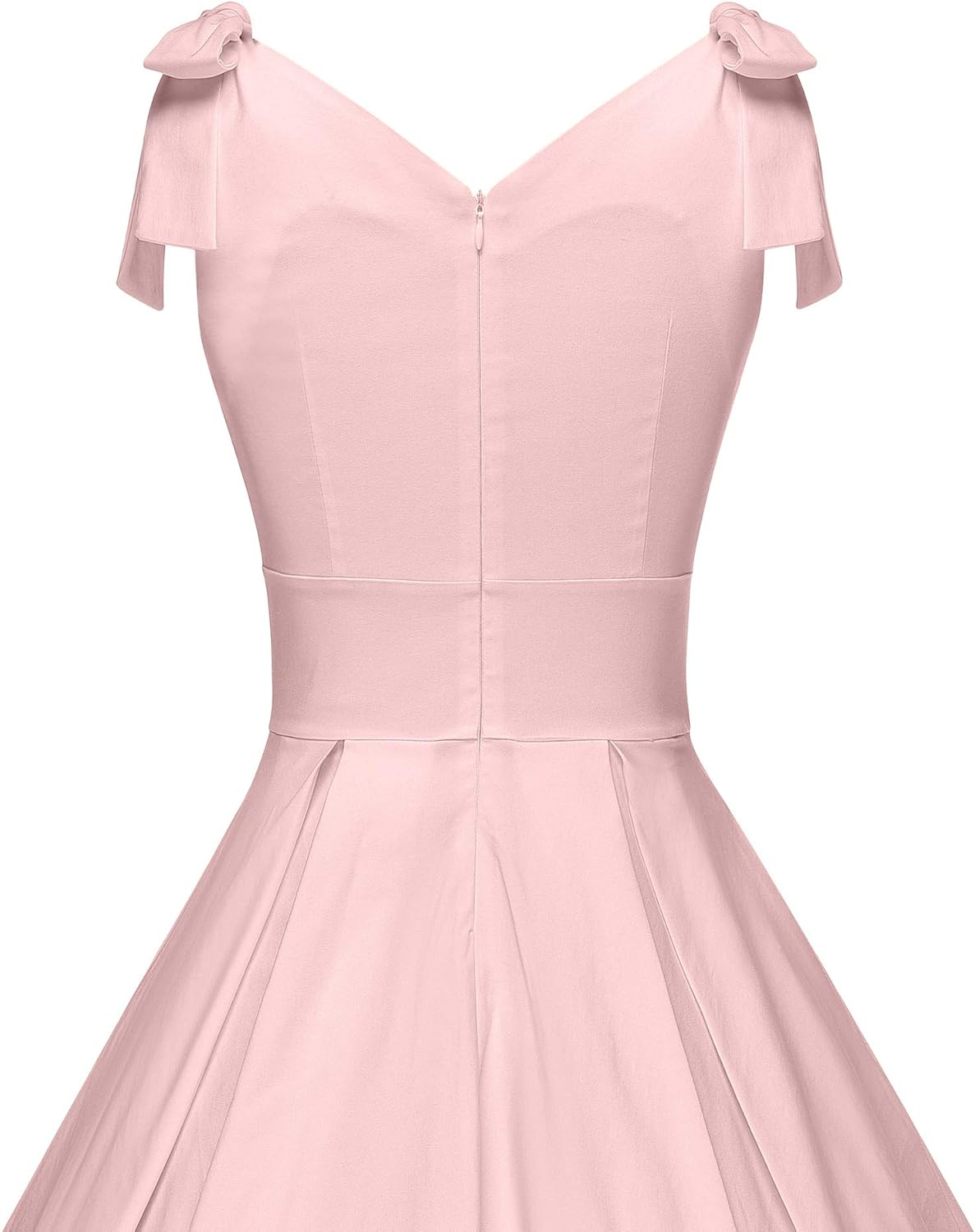 GownTown Women's 1950s V-Neck Adjustable Bowknot Swing Cocktail Dress - Image 4