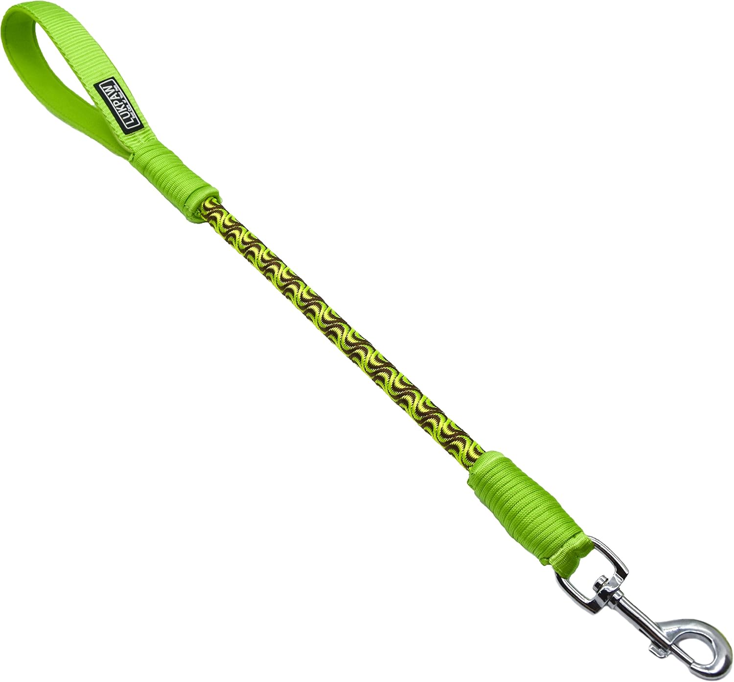 Dog Leash Padded Handle Rope– LukPaw 2 Feet Nylon Short Leash for Medium Large Dogs Climbing Training Walking Dog Leads Heavy Duty