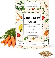 Heirloom Non-GMO Little Finger Carrot Seeds - Sweet Baby Carrots for Home Gardens, Raised Beds & Containers | WoodsCreekSeeds