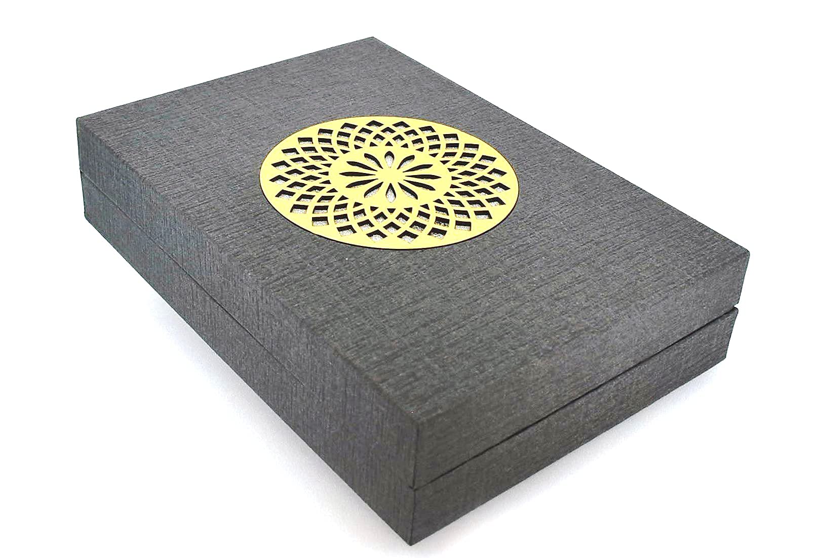 MoonMoon Jewellery Box with LED Light For Big Earring or Big Pendant (Grey) (6.0 x 4.0)