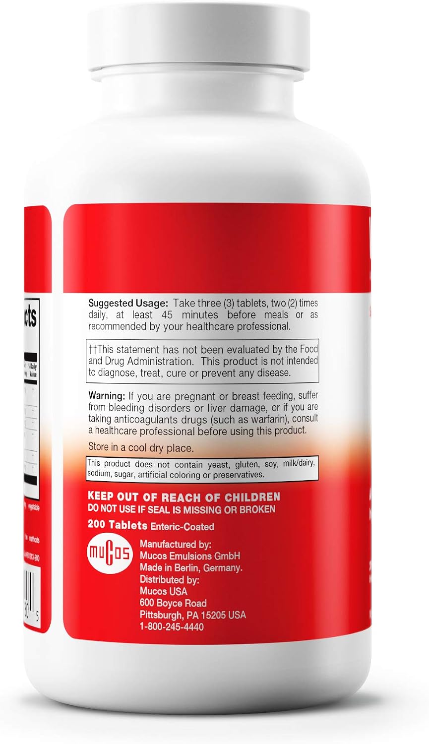 Wobenzym N | Authentic German Supplement for Immune Support, Digestive Enzymes, and Joints* | 200 Tablets