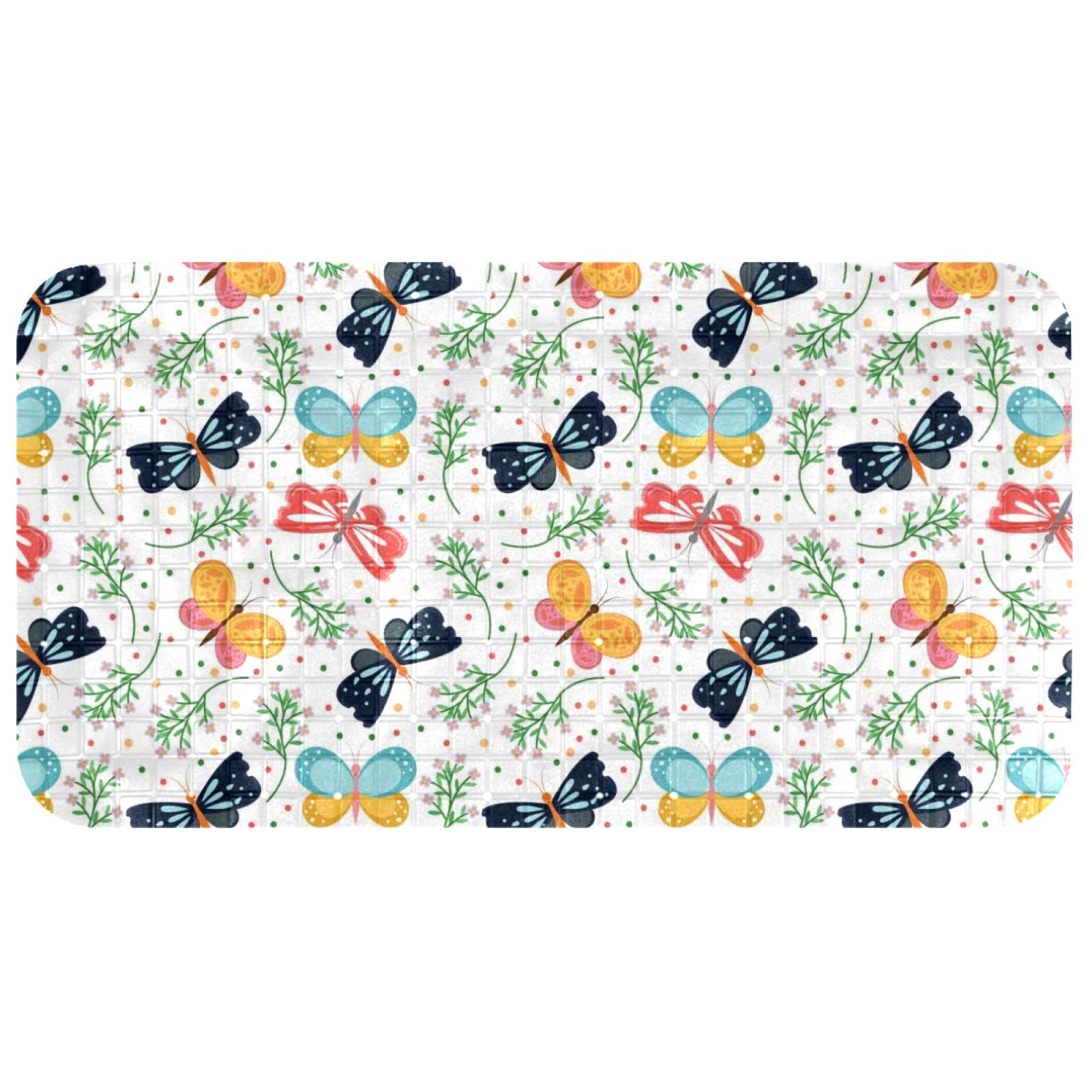 Alfombrilla de baño ovalada vintage con ventosas para toda la familia