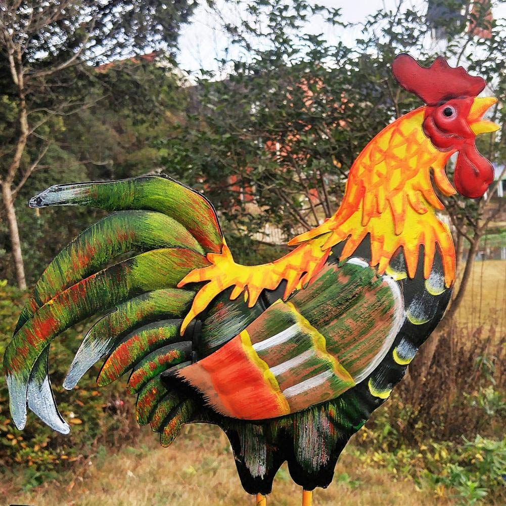 Kogut pogodowy 3D z motywem koguta retro z miedzi, z uchwytem, żeliwny wskaźnik kierunku wiatru, dzwonki wiatrowe, chorągiewka pogodowa na dach, figurka dekoracyjna, kogut, taras,