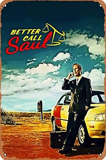 Tv Shows Better Call Saul Tin Sign Vintage Metal Poster for Bar,Cafe,Garage,Man Cave,Home Wall Decoration 12X8 Inches