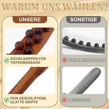 Gua Sha Wooden Therapy Stick with 31 Massage Beads (C)