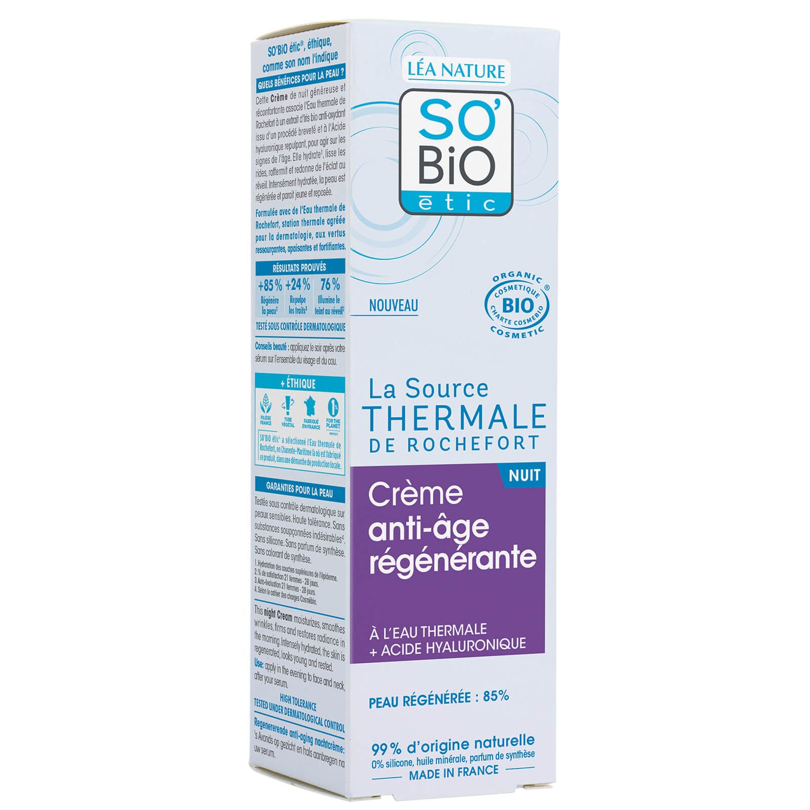 So Bio étic - Crème nuit anti-âge régénérante