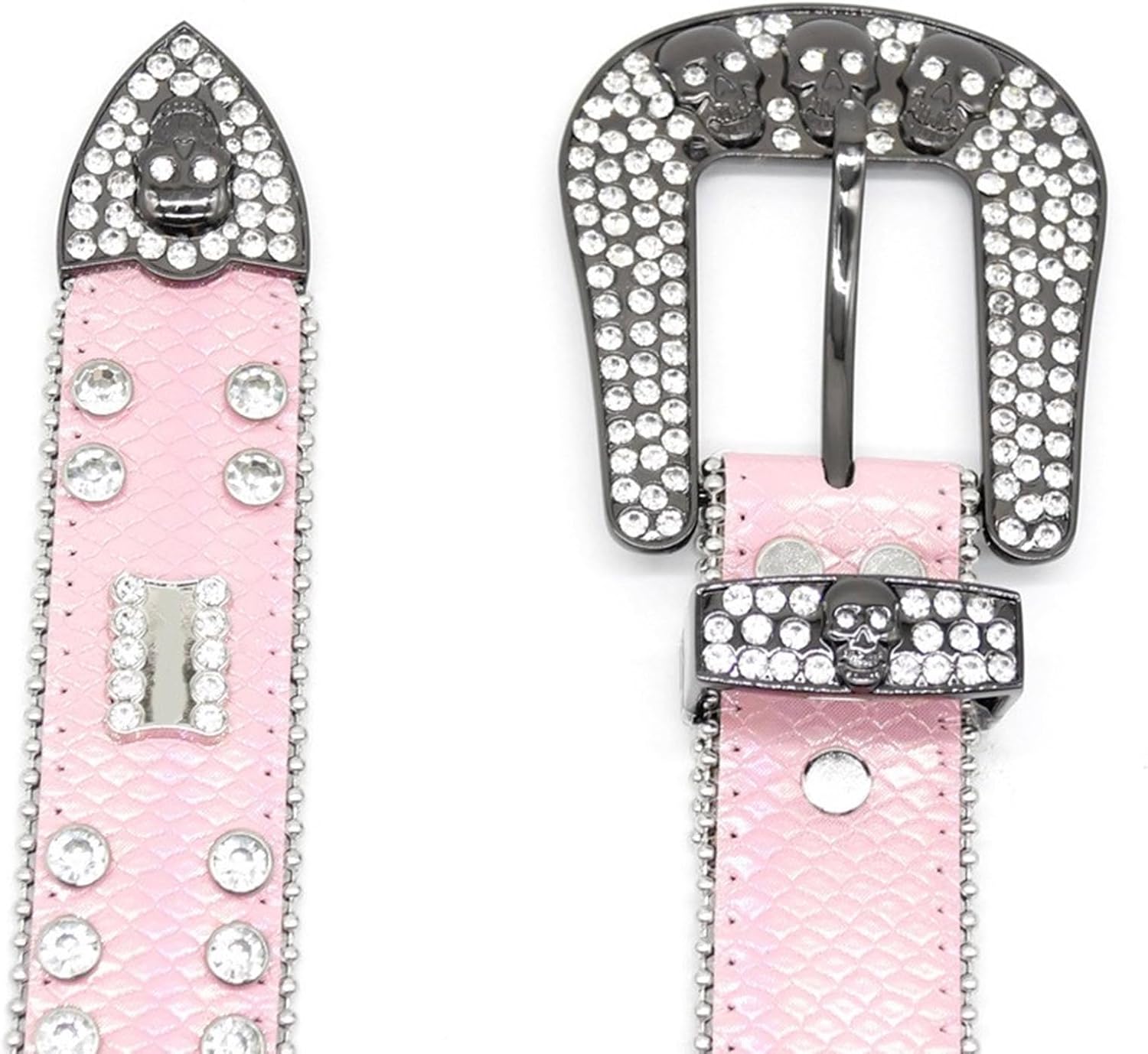 [UNTERING] スカルリベットウエストベルトアダルトパンクコスチュームコートドレス装飾調整可能な長さウエスタンブロックストリー